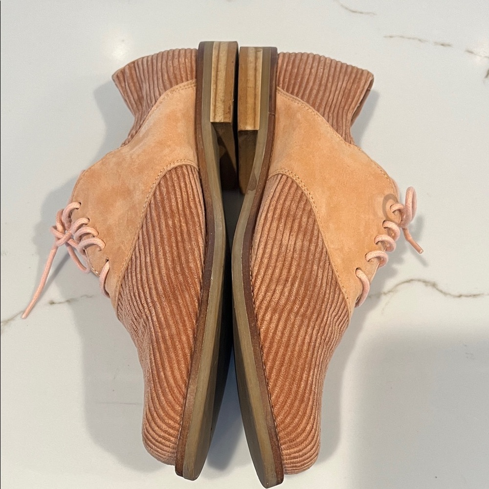 Anthropologie Blush Pink Corduroy Oxford Loafers Spain Sz 39 US 8.5 - Picture 7 of 12
